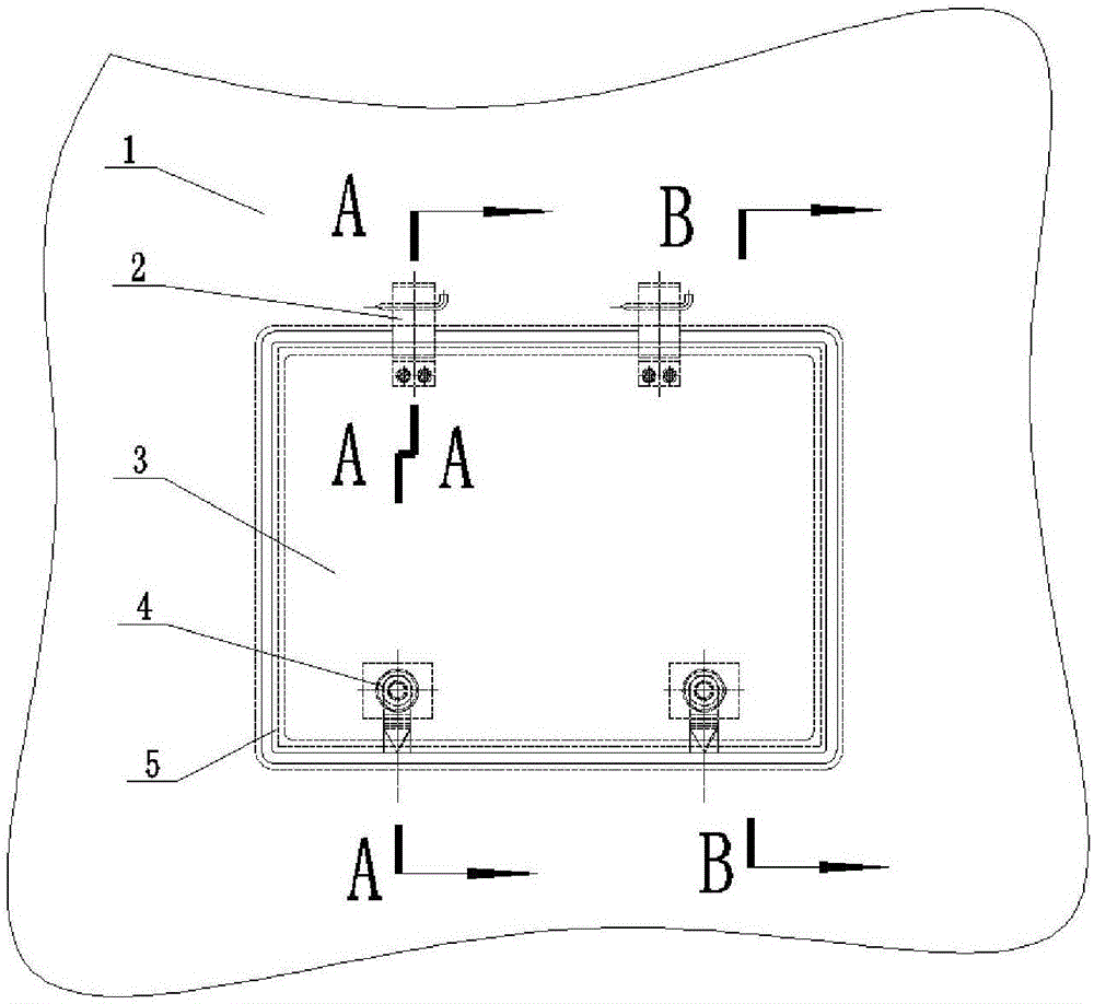 Glass fiber reinforced plastic cabin door sealing and mounting structure