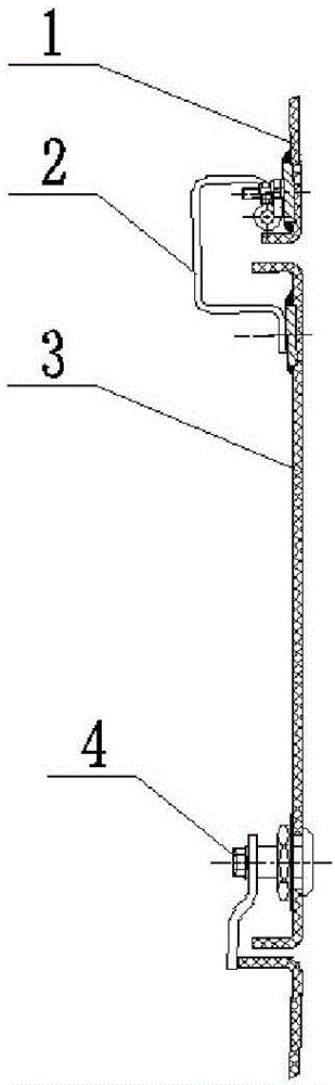 Glass fiber reinforced plastic cabin door sealing and mounting structure