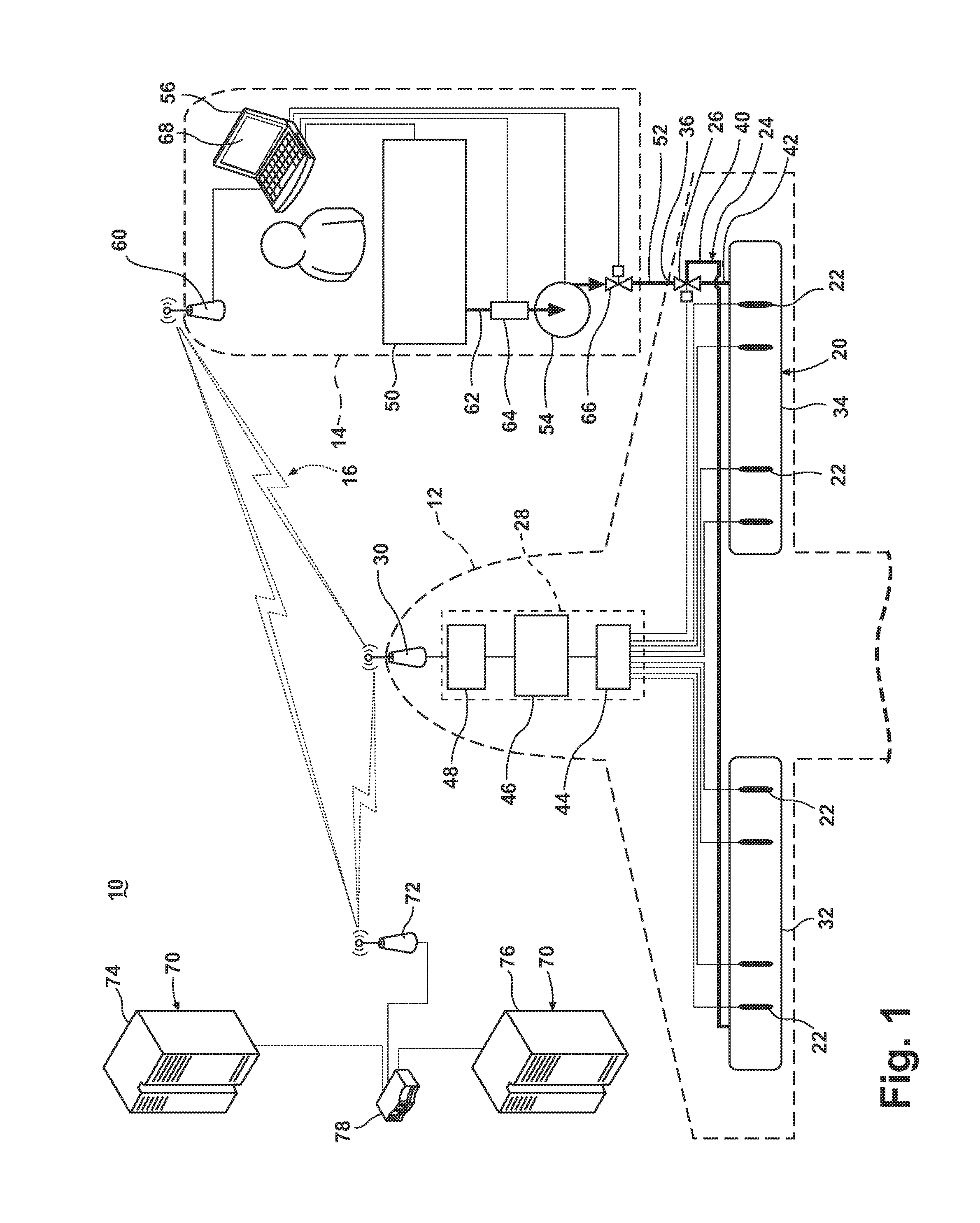 System for wireless refueling of an aircraft