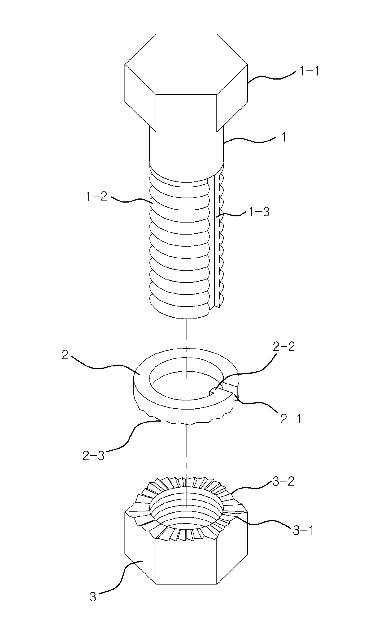 Self-locking bolt nut assembly