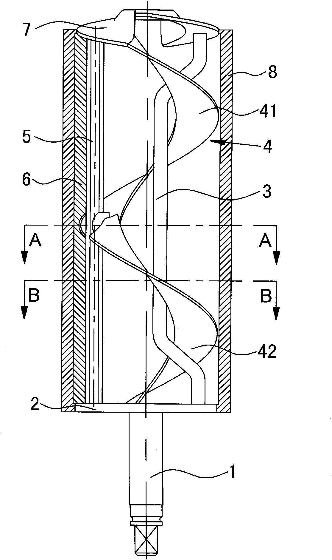 Stainless steel auger of ice cream machine