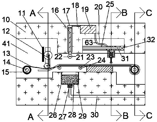 Device for dyeing and ironing-into-bolt of textile fabrics