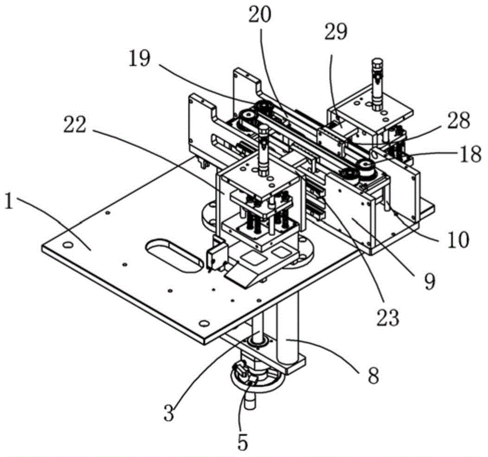 Transport mechanism capable of rising and falling