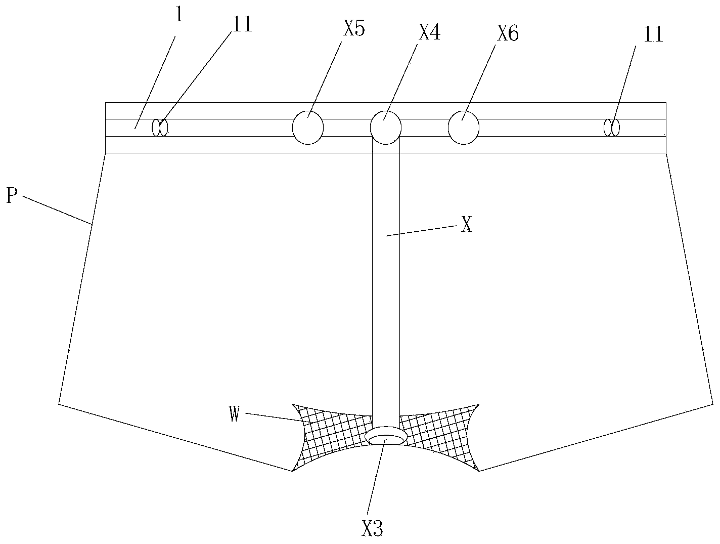 Multi-combined and full-function universal underpants and use method thereof