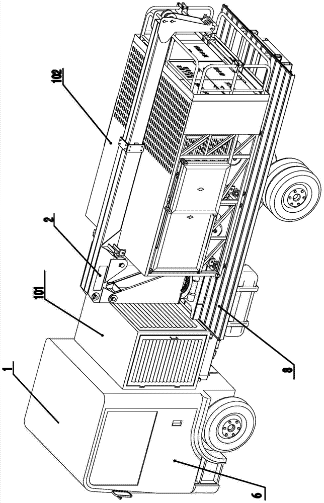 High-rise building fire rescue system special transport vehicle