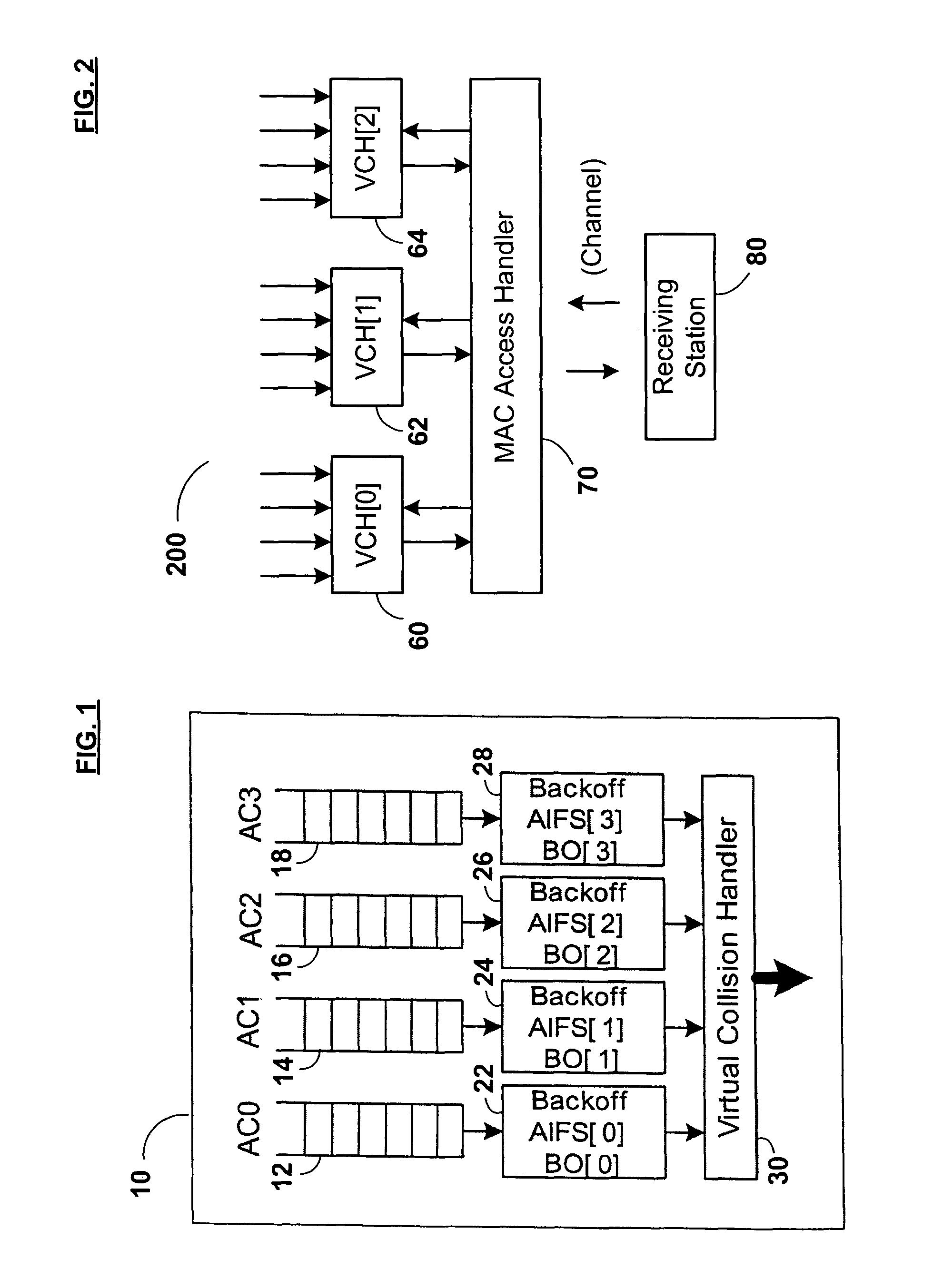 Circuits, architectures, systems, methods, algorithms and software for reducing contention and/or handling channel access in a network