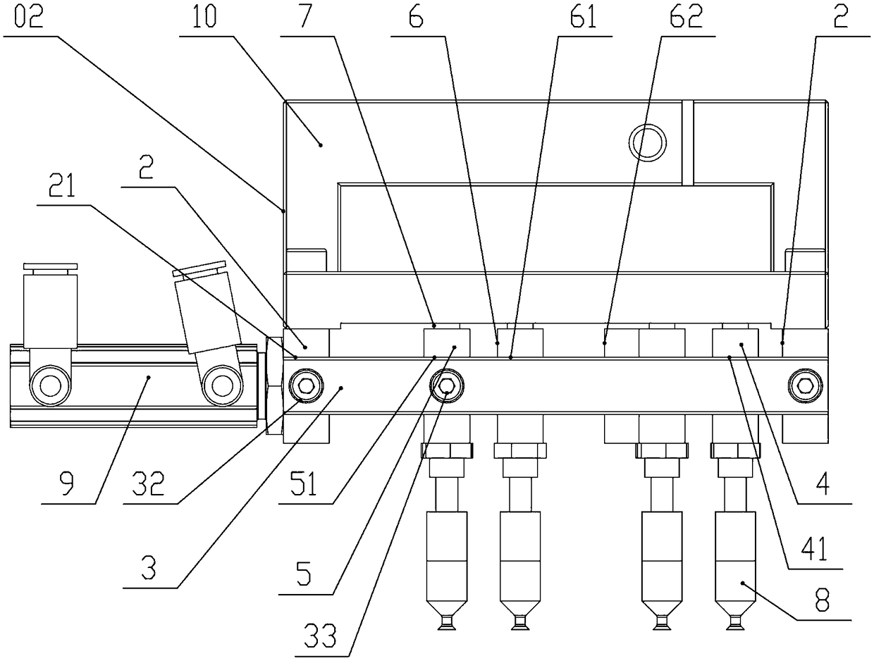 Novel suction head variable in spacing and packaging machine using same