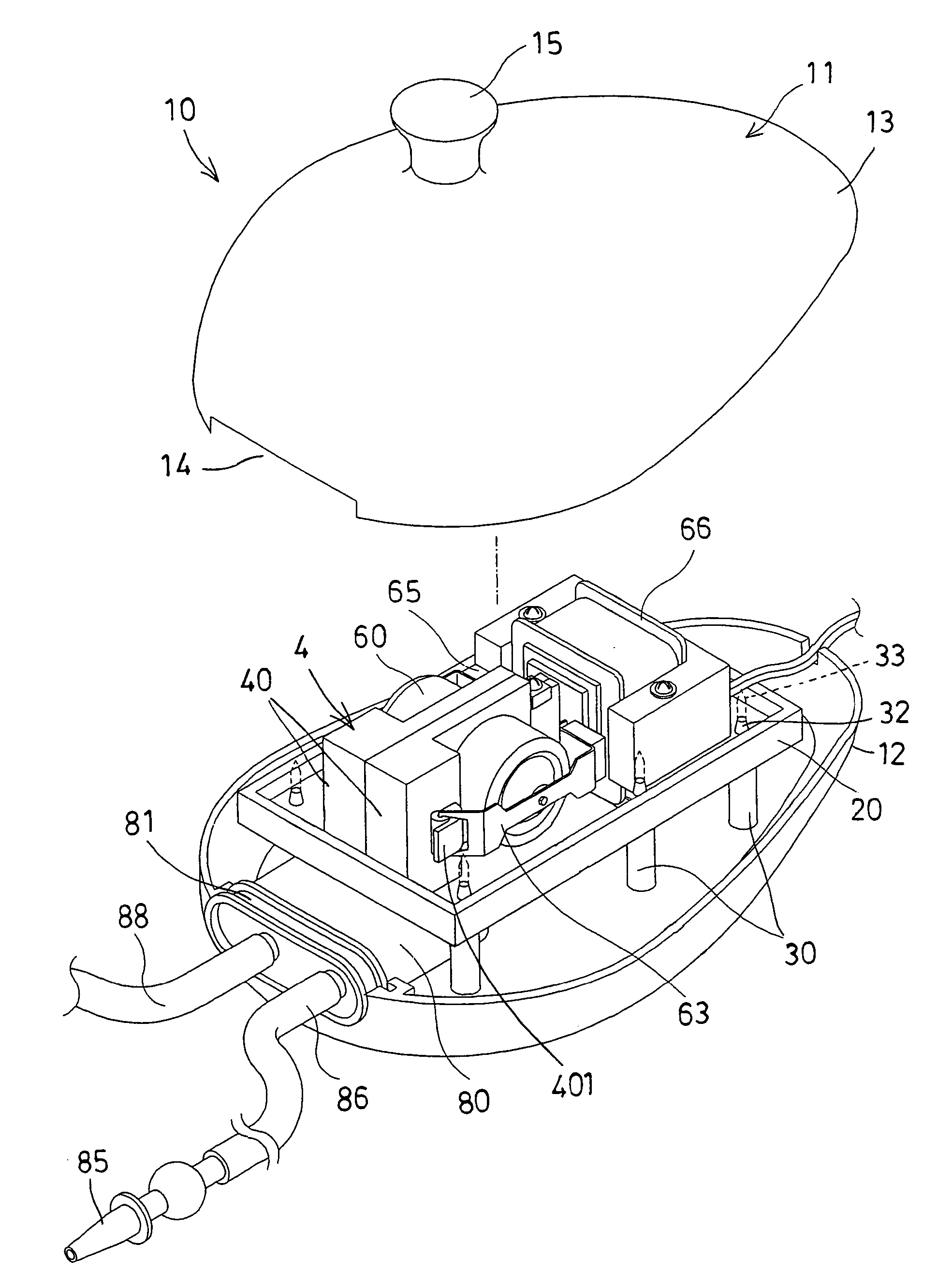 Snivel removing device