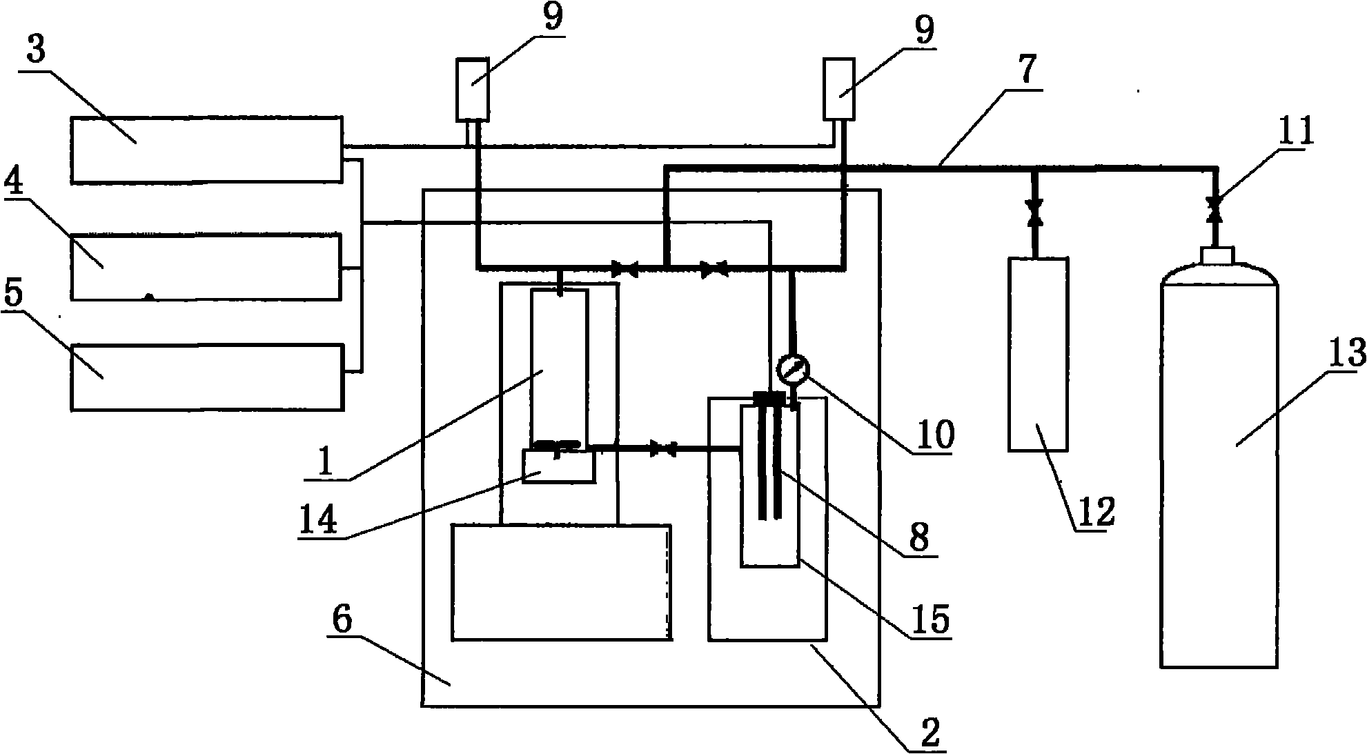 Gas hydrate thermophysical property simulation experiment device