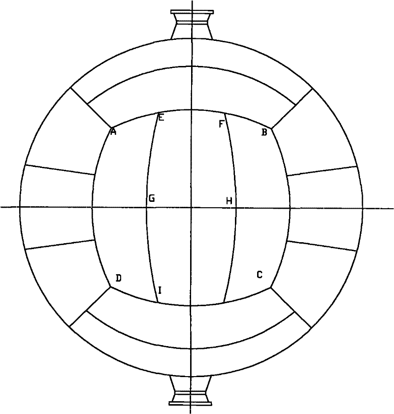 Assembly method of shirt support and spherical shell plate of 1000m&lt;3&gt; nitrogen spherical tank