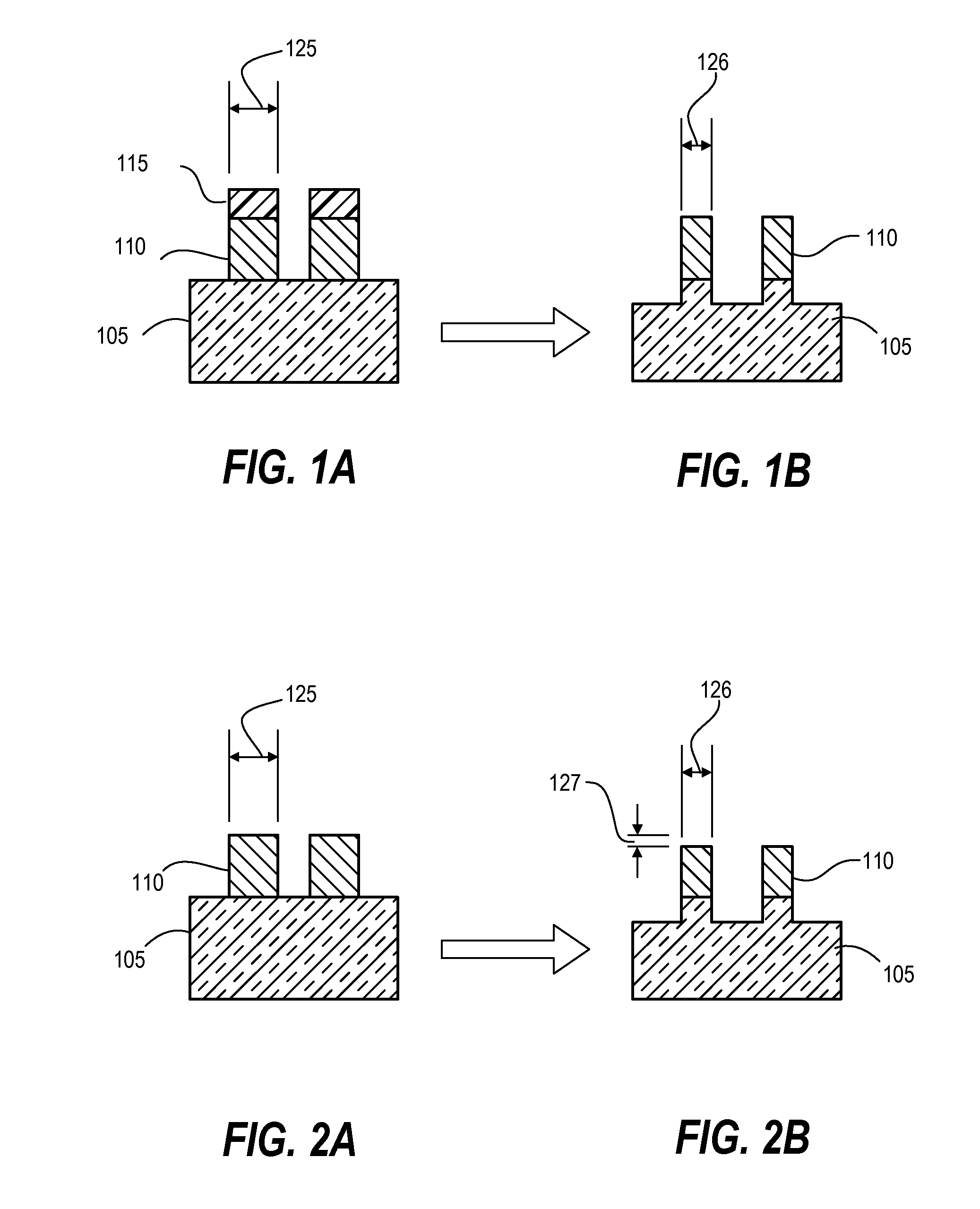 Method for Laterally Trimming a Hardmask