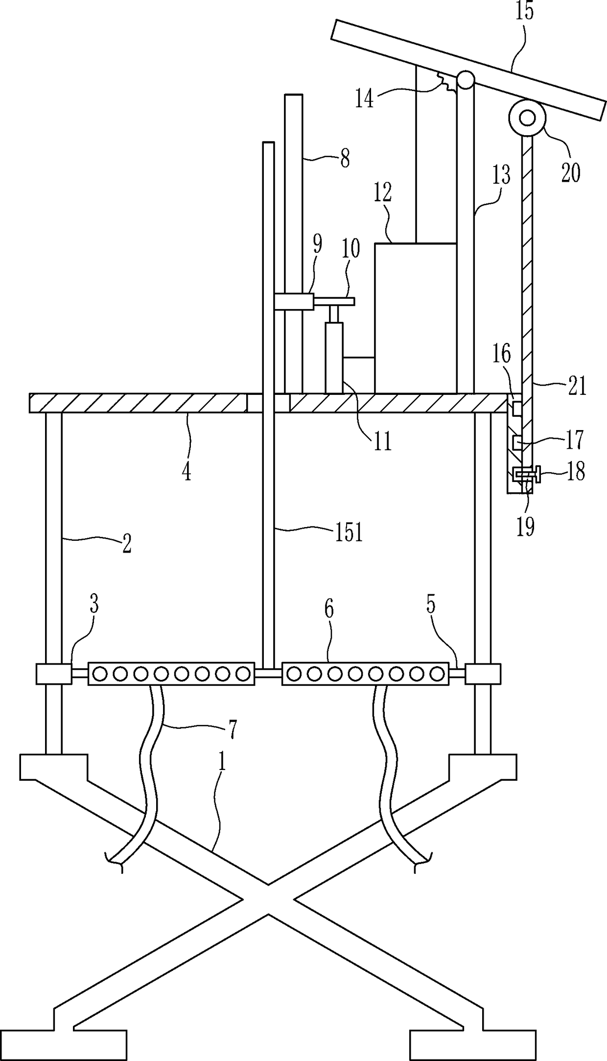 Atomized sprinkling water and dust falling device for road and bridge construction site