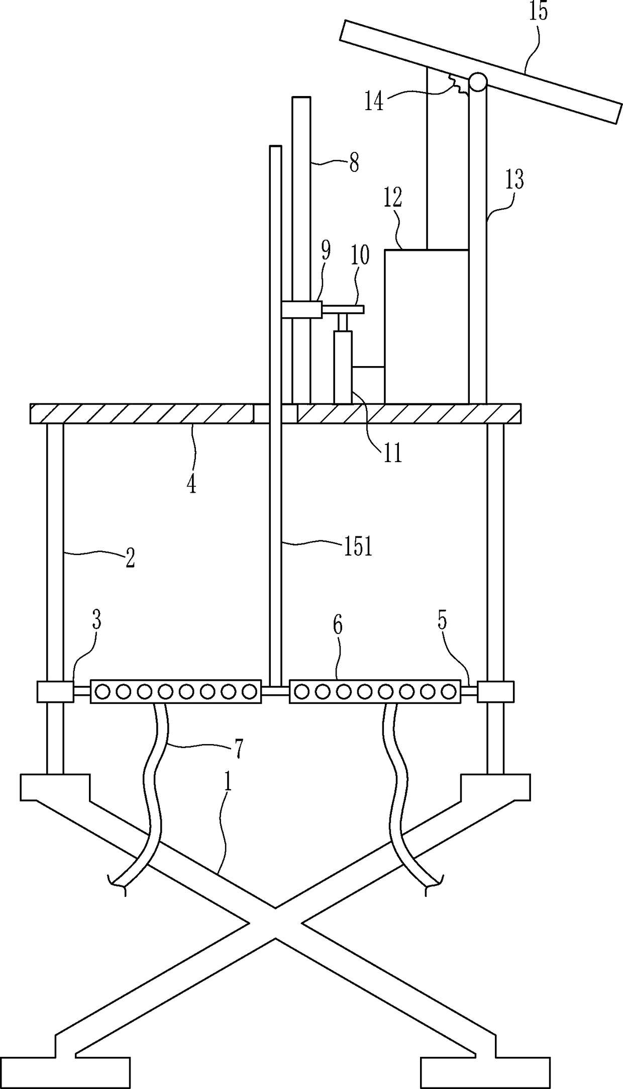 Atomized sprinkling water and dust falling device for road and bridge construction site