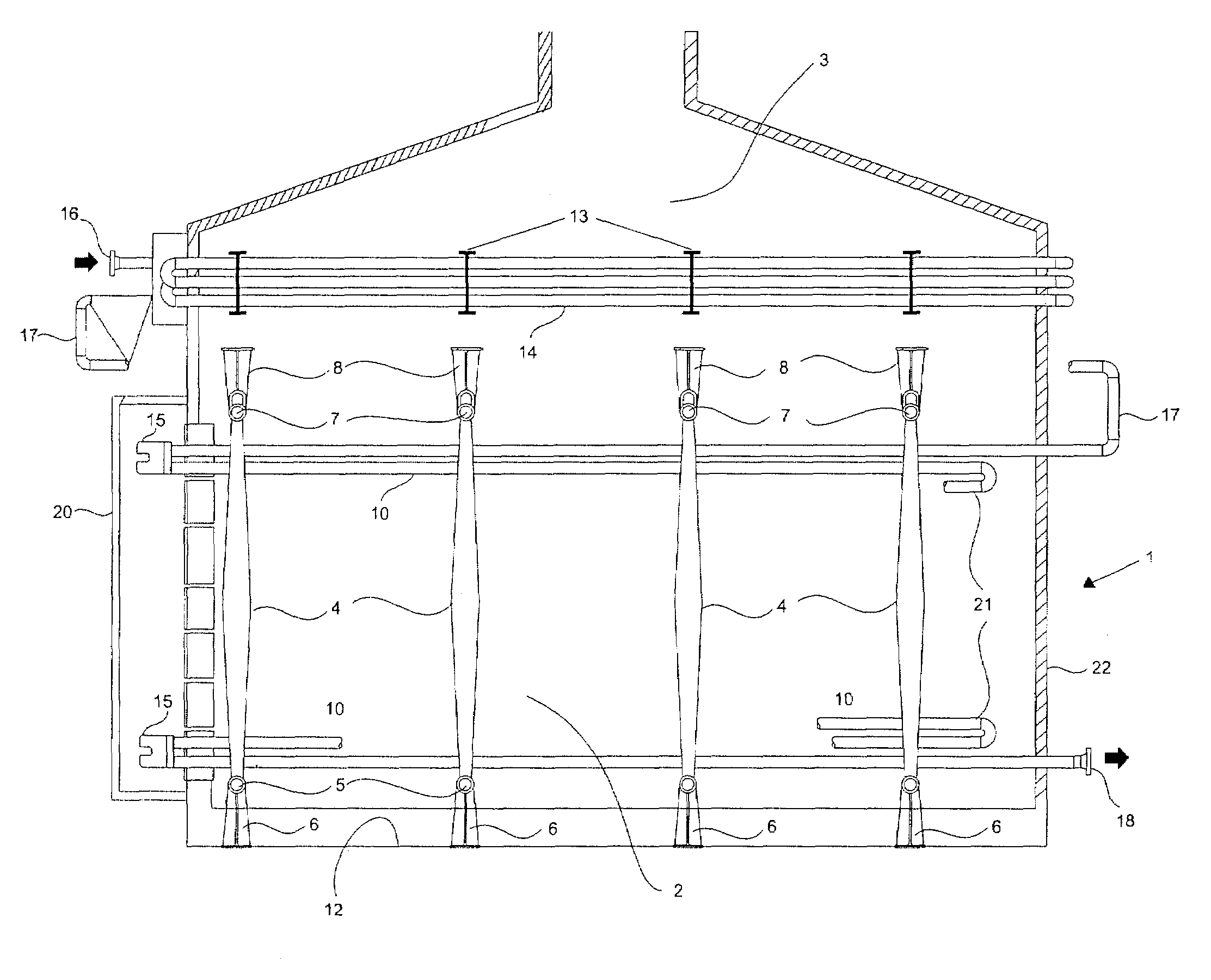 Double-fired processing furnace