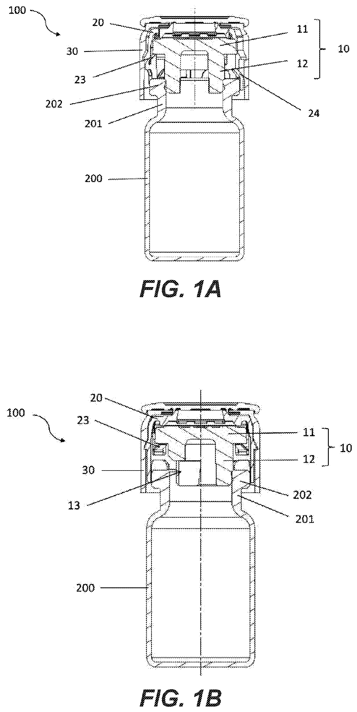 Locking top for vessel having a neck