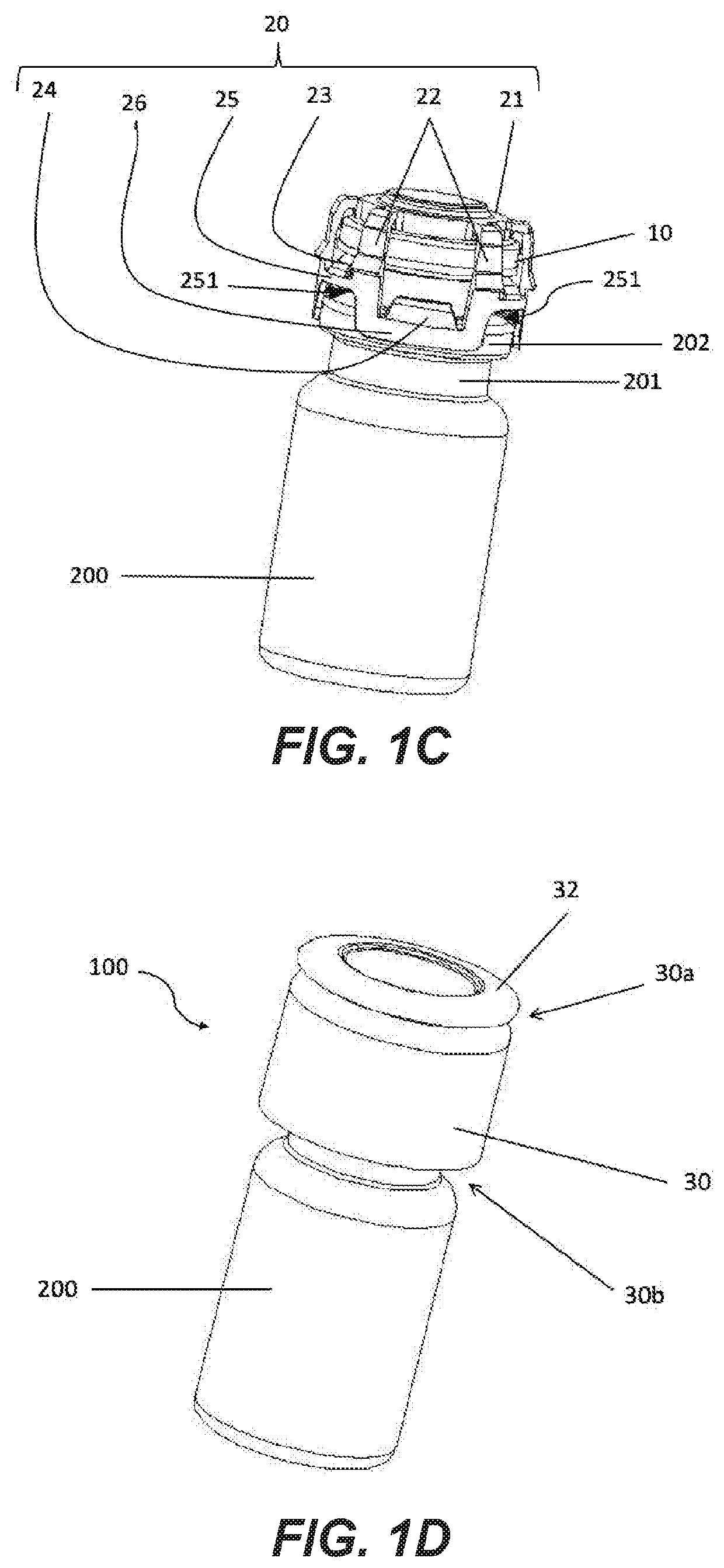 Locking top for vessel having a neck