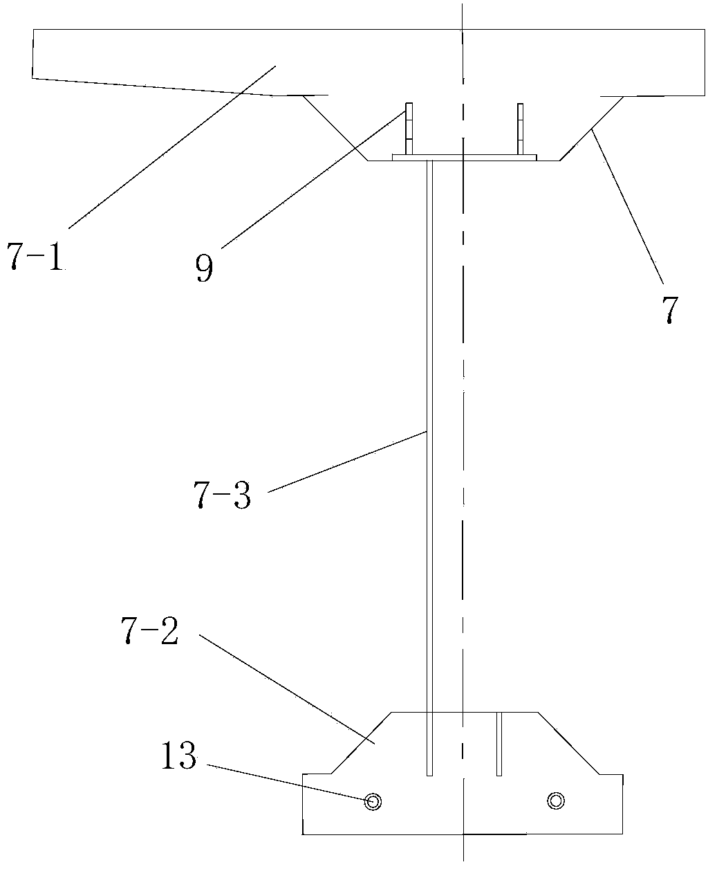 Construction technology for prefabricating a corrugated steel web PC I beam into combined box girder bridge