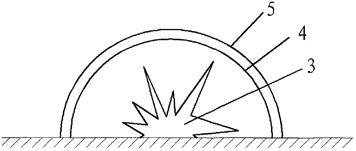 Non-contact type impact wave hyperpressure measuring method