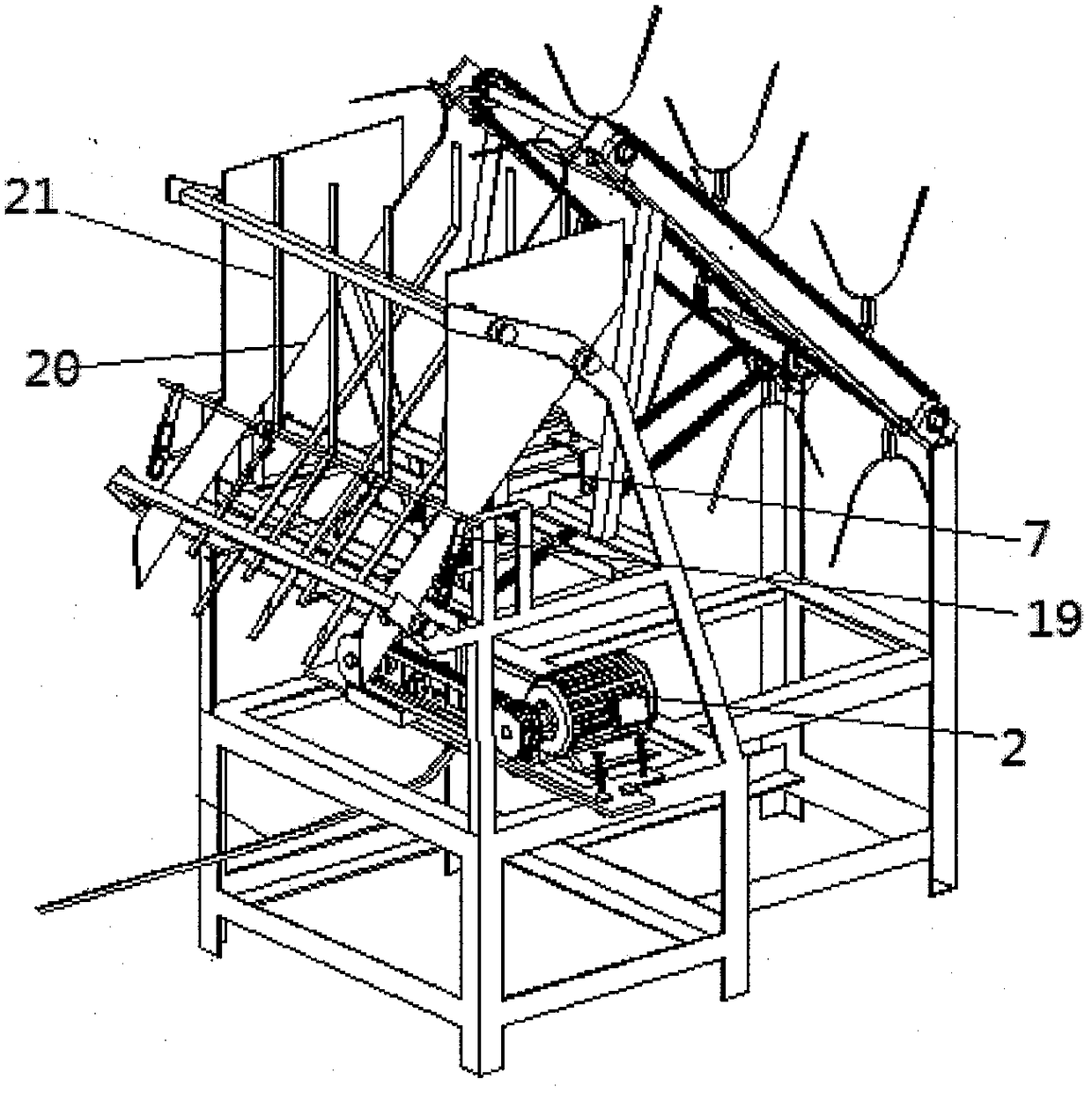 A new type of bamboo tube shredder