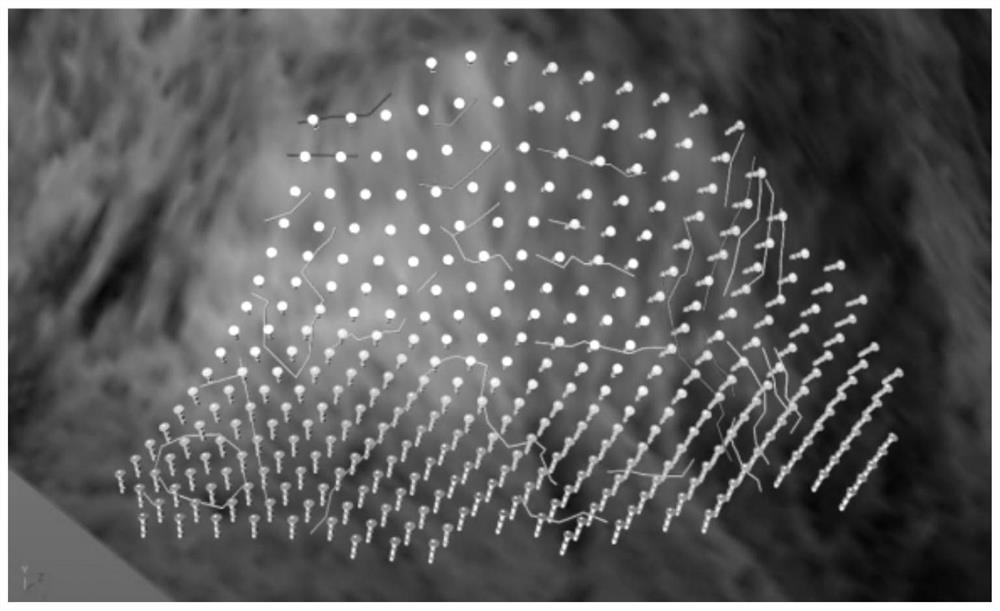 Landslide displacement detection method and device based on live-action simulation