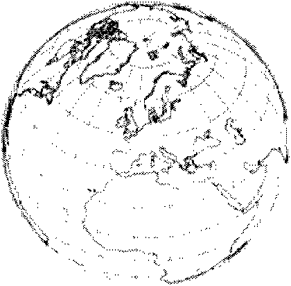 Sphere rhombic grid recursive subdivision method