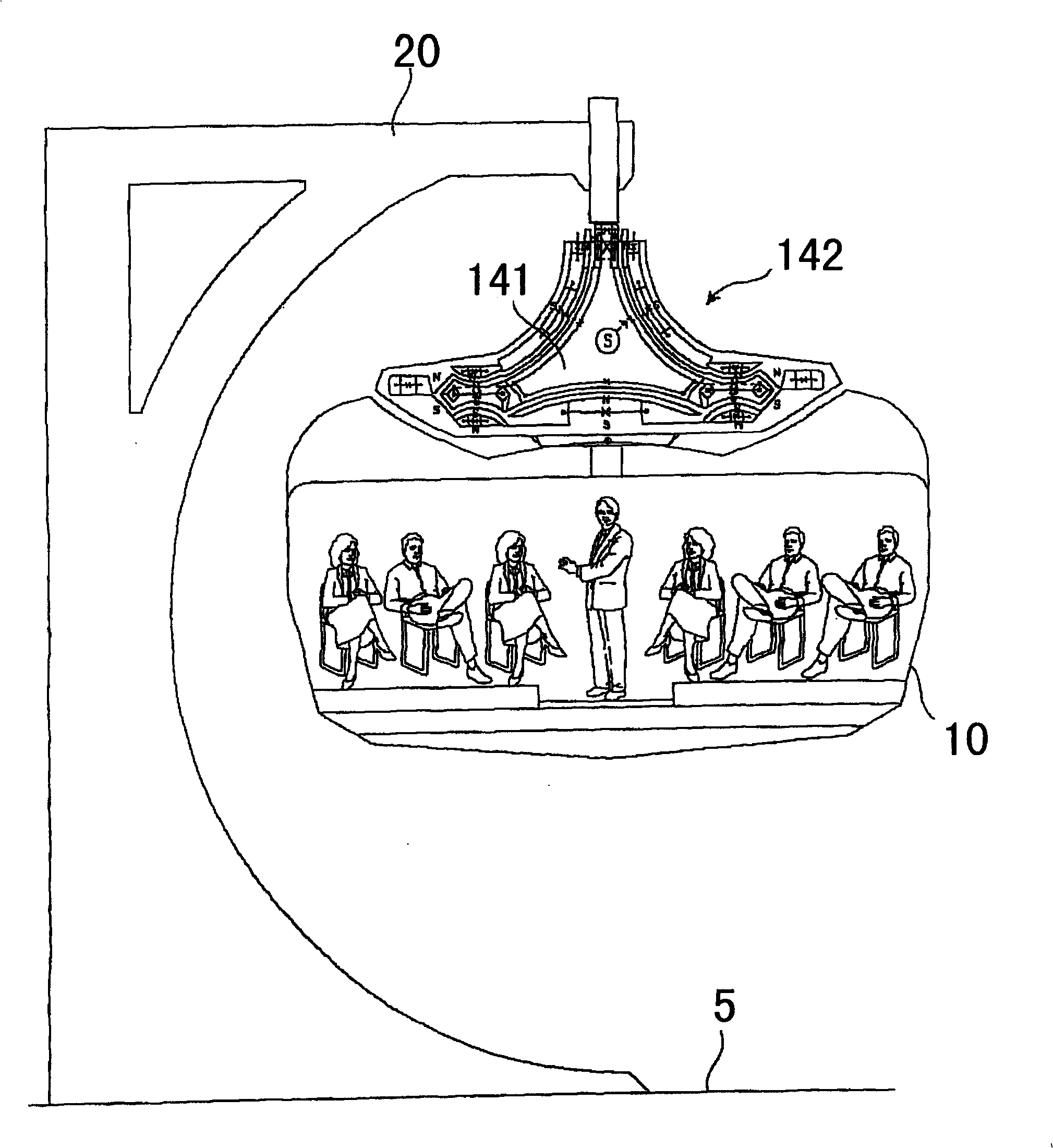 Magnetically levitated transport system