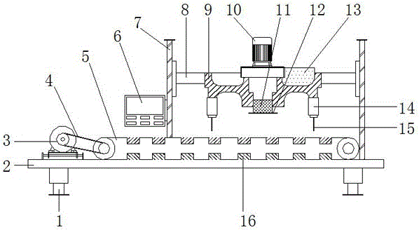 Cutting device used in quartz stone board production