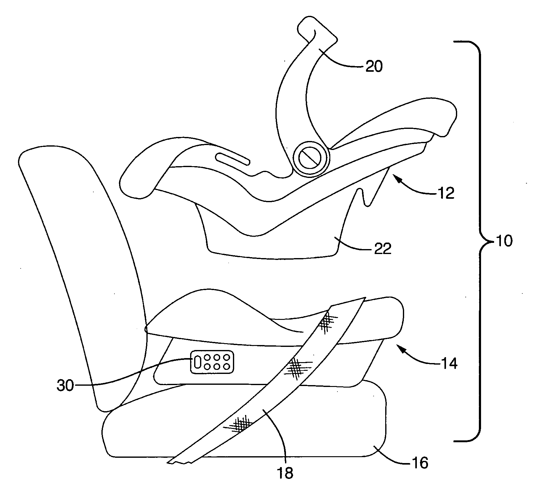 Child restraint system comprising weight sensor