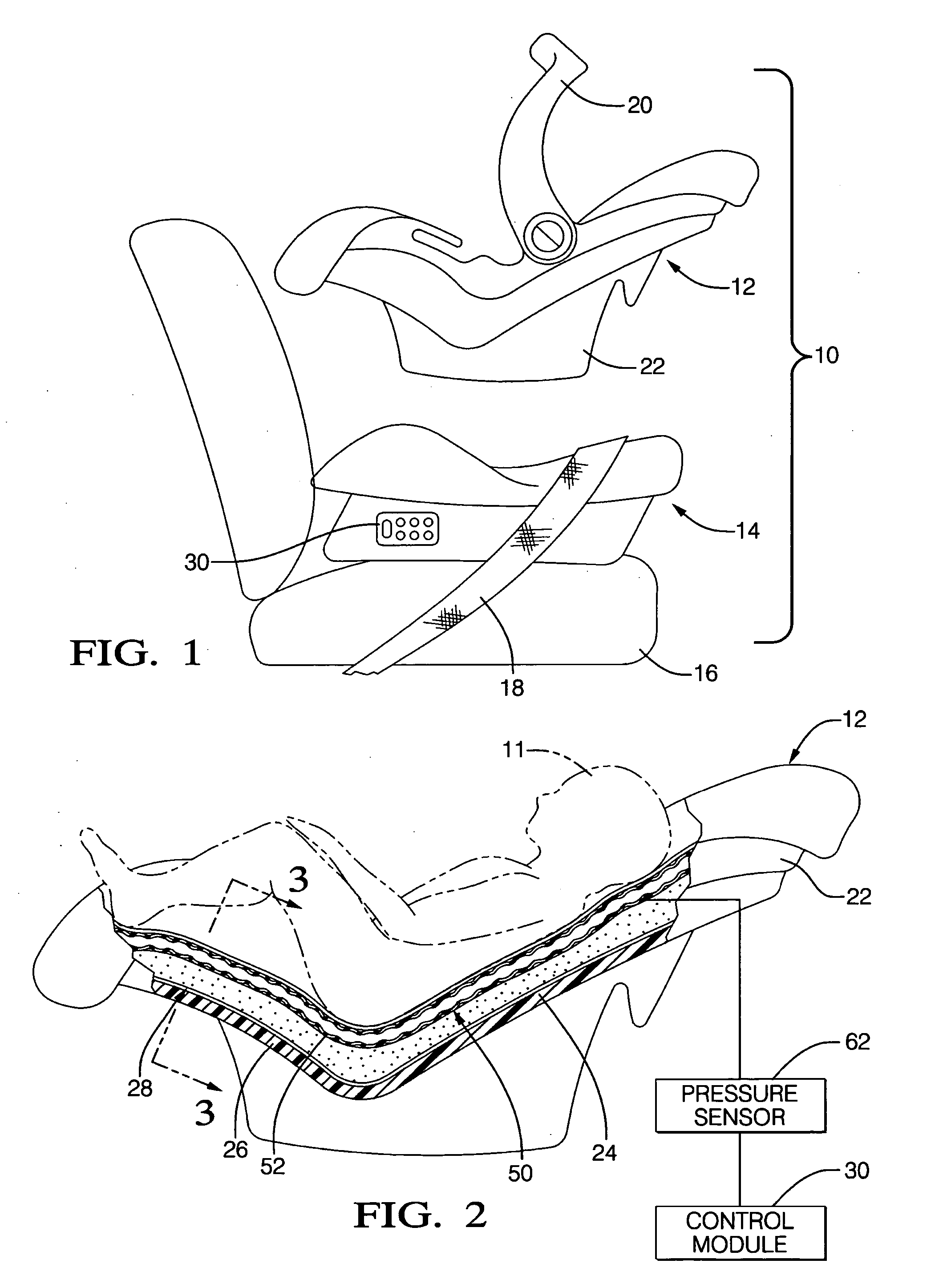 Child restraint system comprising weight sensor