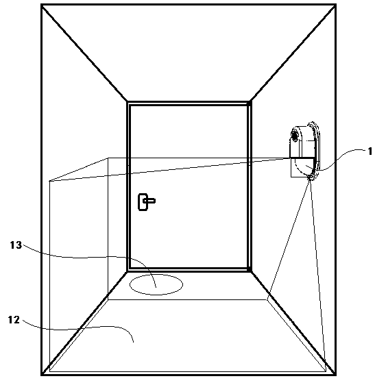 A reminder device for forgetting to dial the key and not closing the door