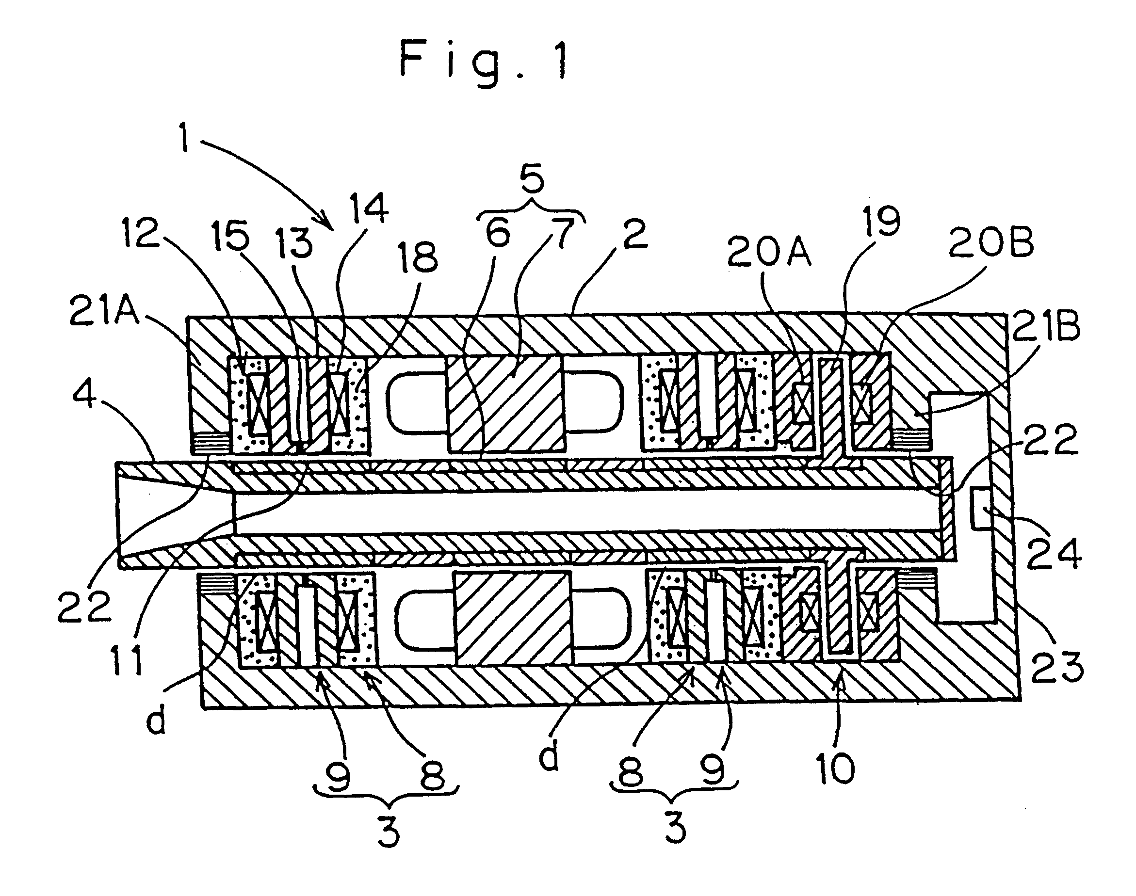 Combined externally pressurized gas-magnetic bearing assembly and spindle device utilizing the same