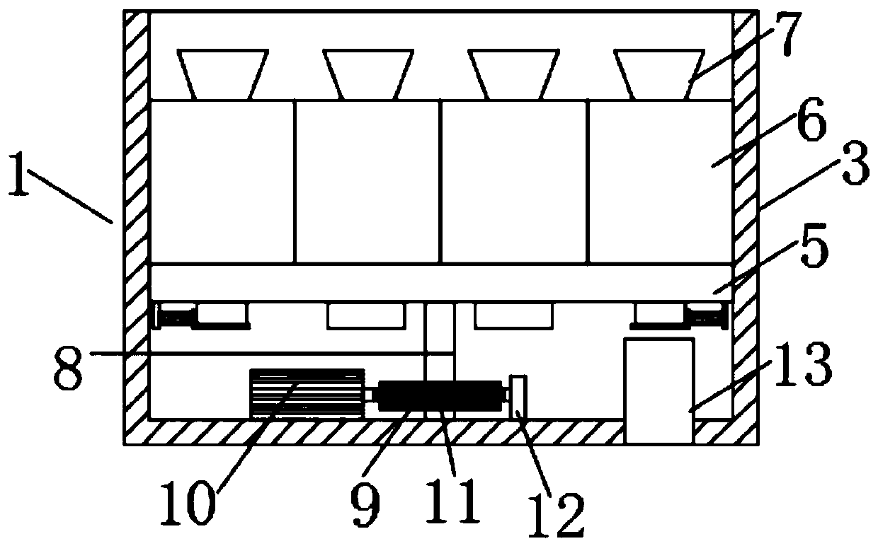 Formula material storage device of intelligent unmanned health beverage processing and selling machine