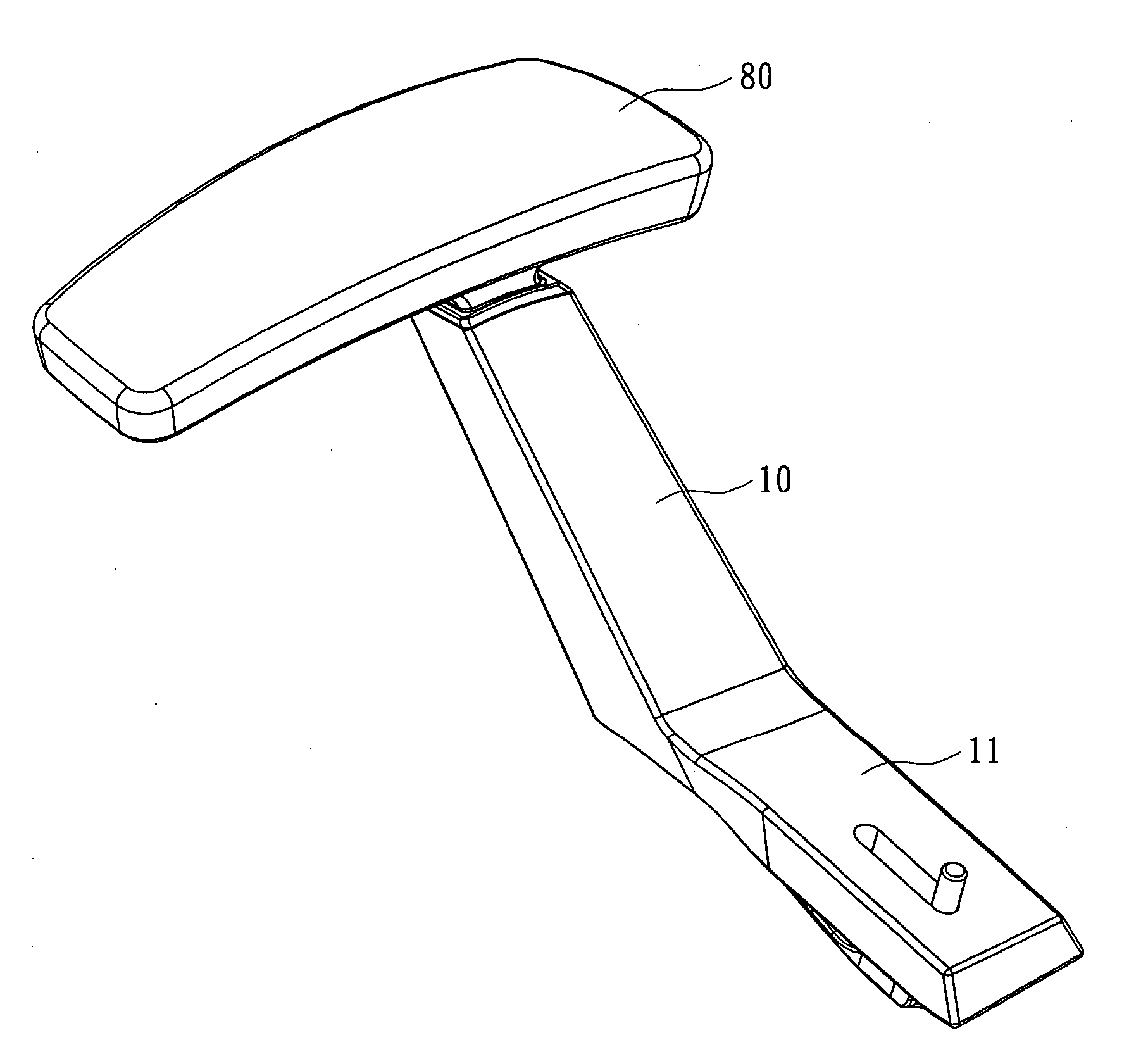 Height adjustment mechanism for armrest