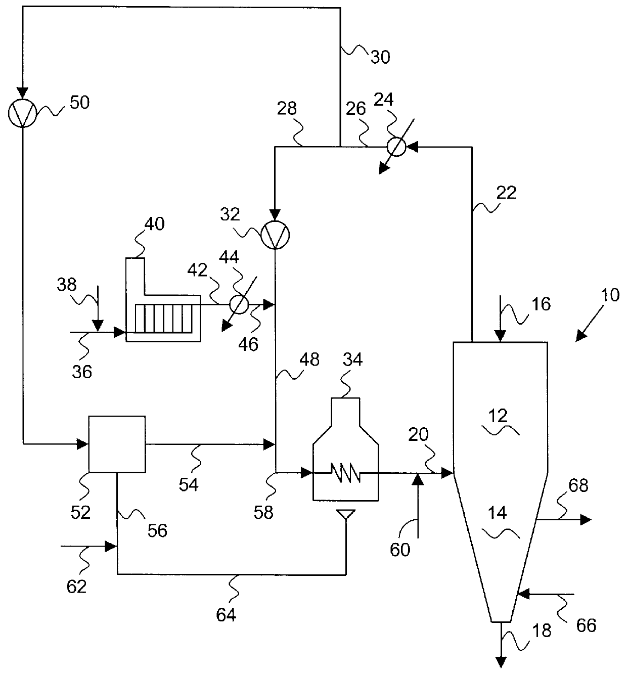 Method and apparatus for producing direct reduced iron with improved reducing gas utilization