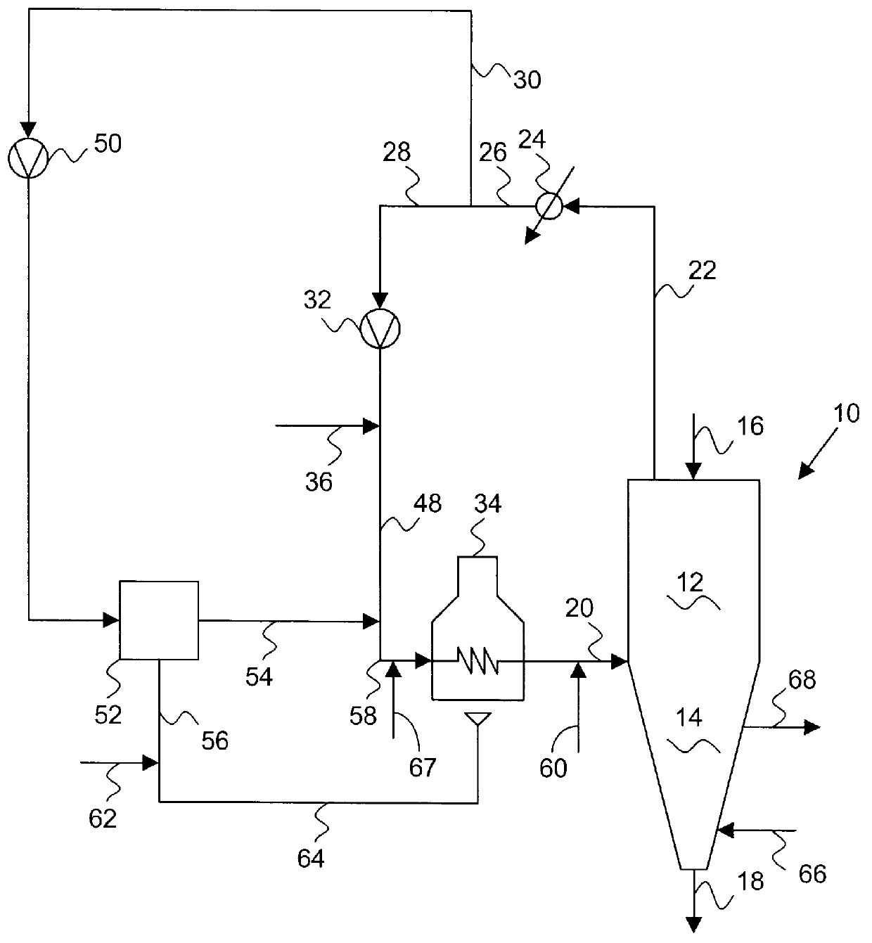 Method and apparatus for producing direct reduced iron with improved reducing gas utilization