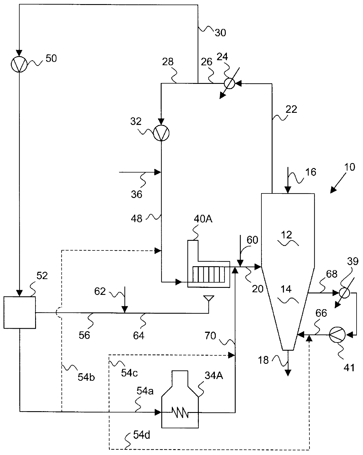 Method and apparatus for producing direct reduced iron with improved reducing gas utilization