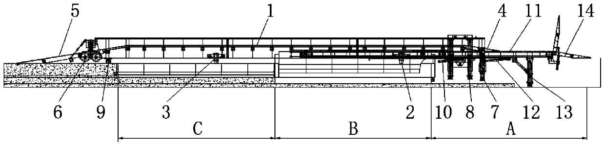 Tunnel invert zone division and process division streamlined construction method