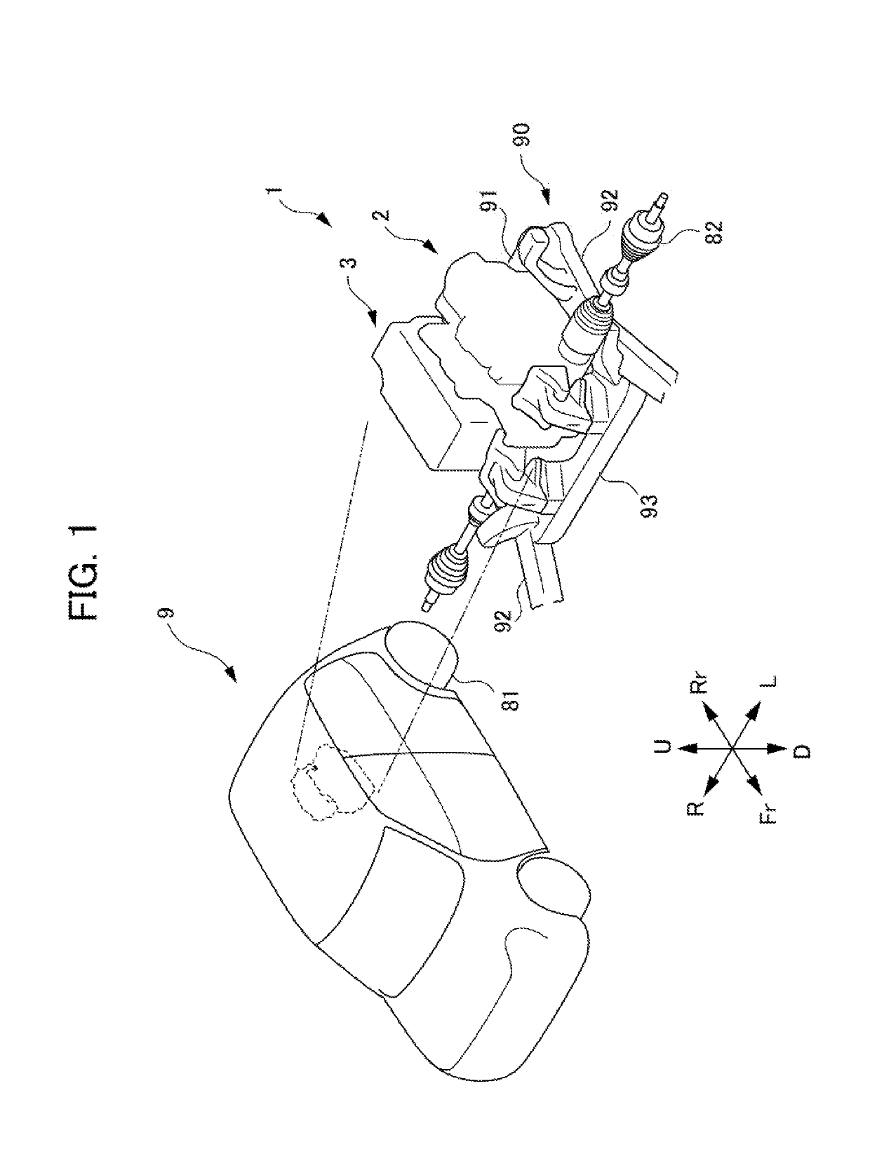 Power unit structure for electrically driven vehicle