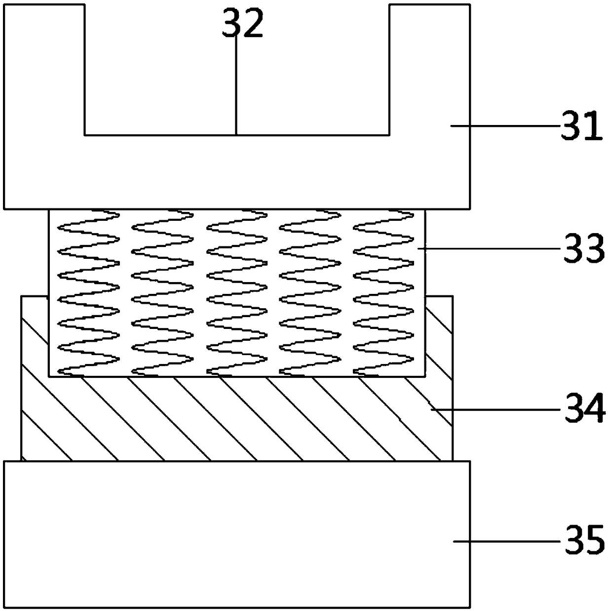 Efficient ore crusher with damping device