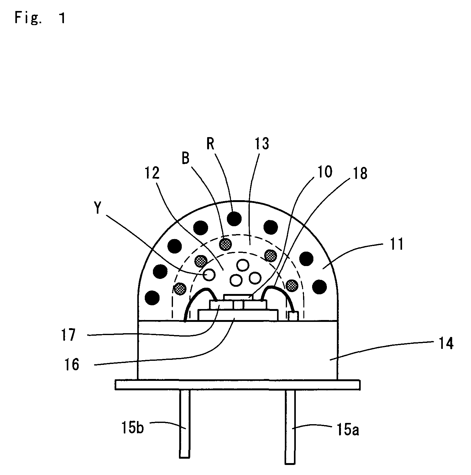 Light-emitting device including light-emitting diode and stacked light-emitting phosphor layers