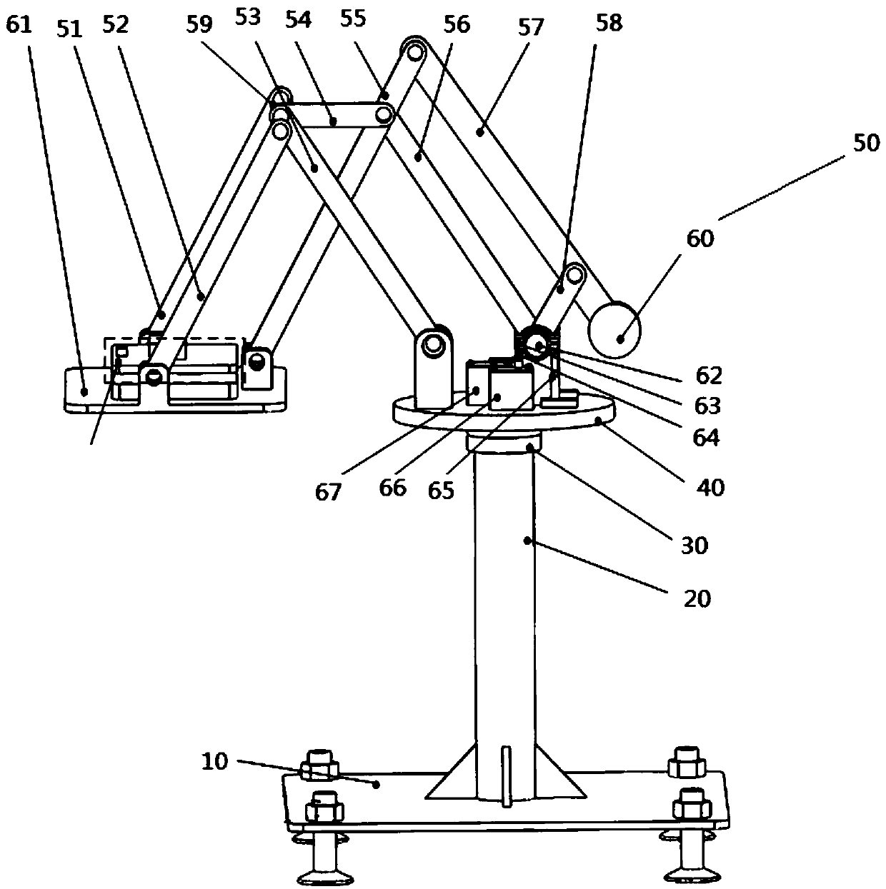 Space six degrees of freedom microgravity smart installation platform