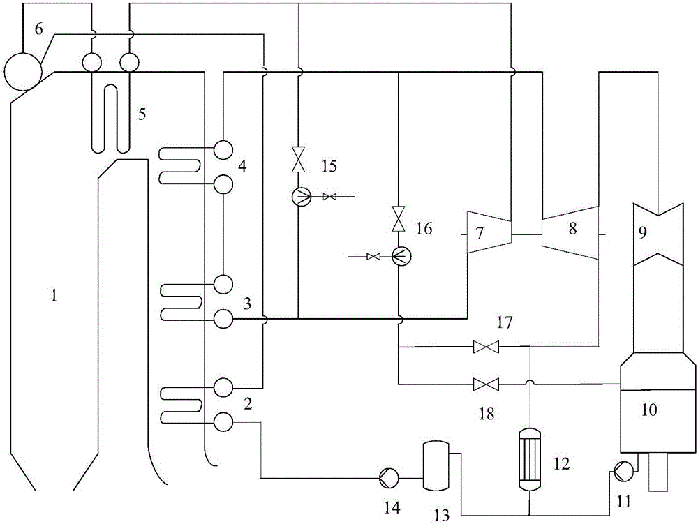 Steam-extracting and heat-supplying power station system with complete thermoelectric decoupling and working method