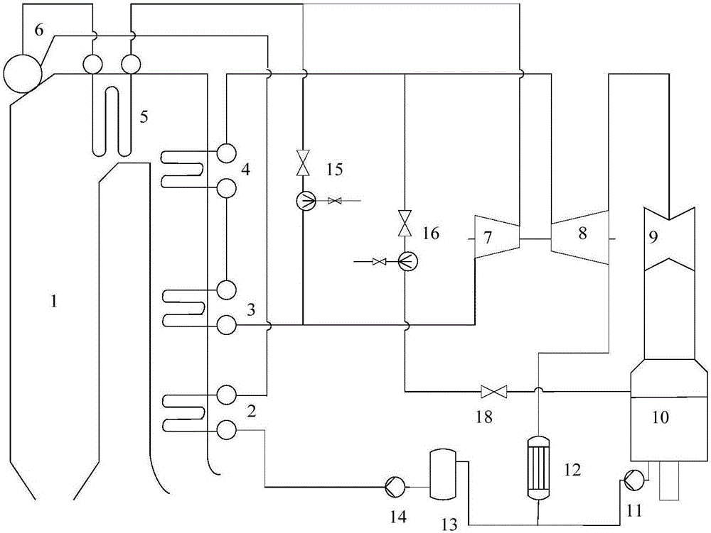 Steam-extracting and heat-supplying power station system with complete thermoelectric decoupling and working method