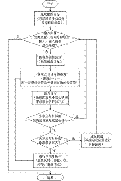 Object tracking method based on simplex method