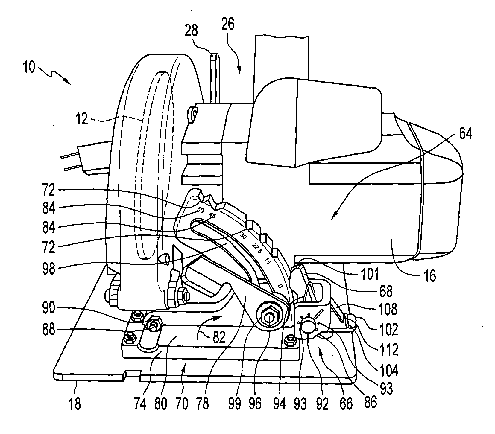 Circular saw having bevel and depth of cut detent system