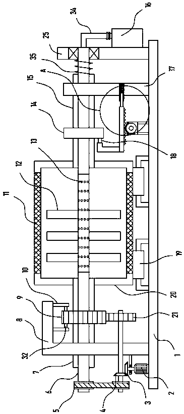 Plastic granular material drying device for production of plastic products