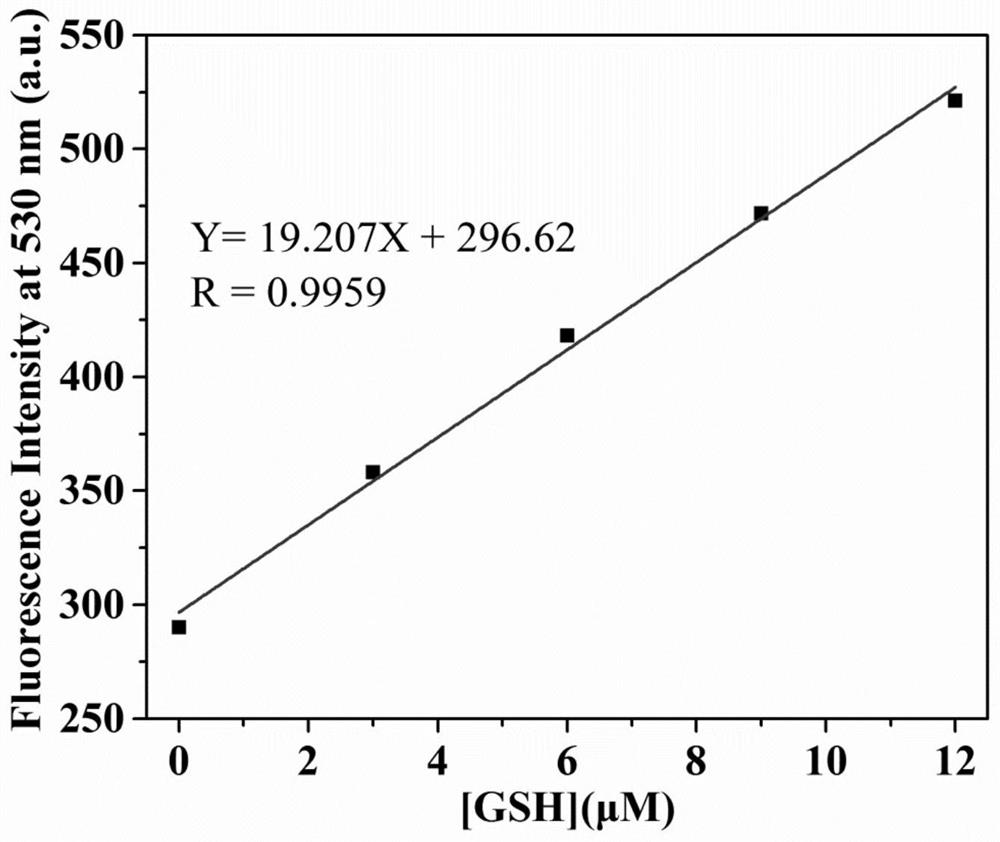 Fluorescent probe for differentially detecting GSH and H2Sn (n is more than) through single-wavelength excitation