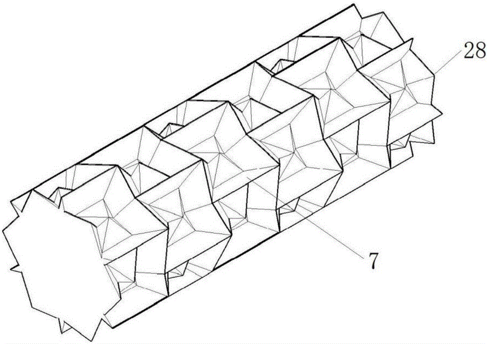 Bending induction support with circumferential double-layer concave type induction unit at end part