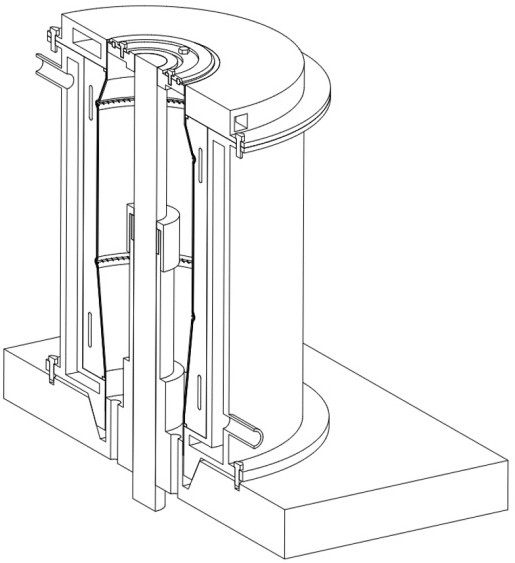 A reverse-wrapped capsule vulcanization device and vulcanization method