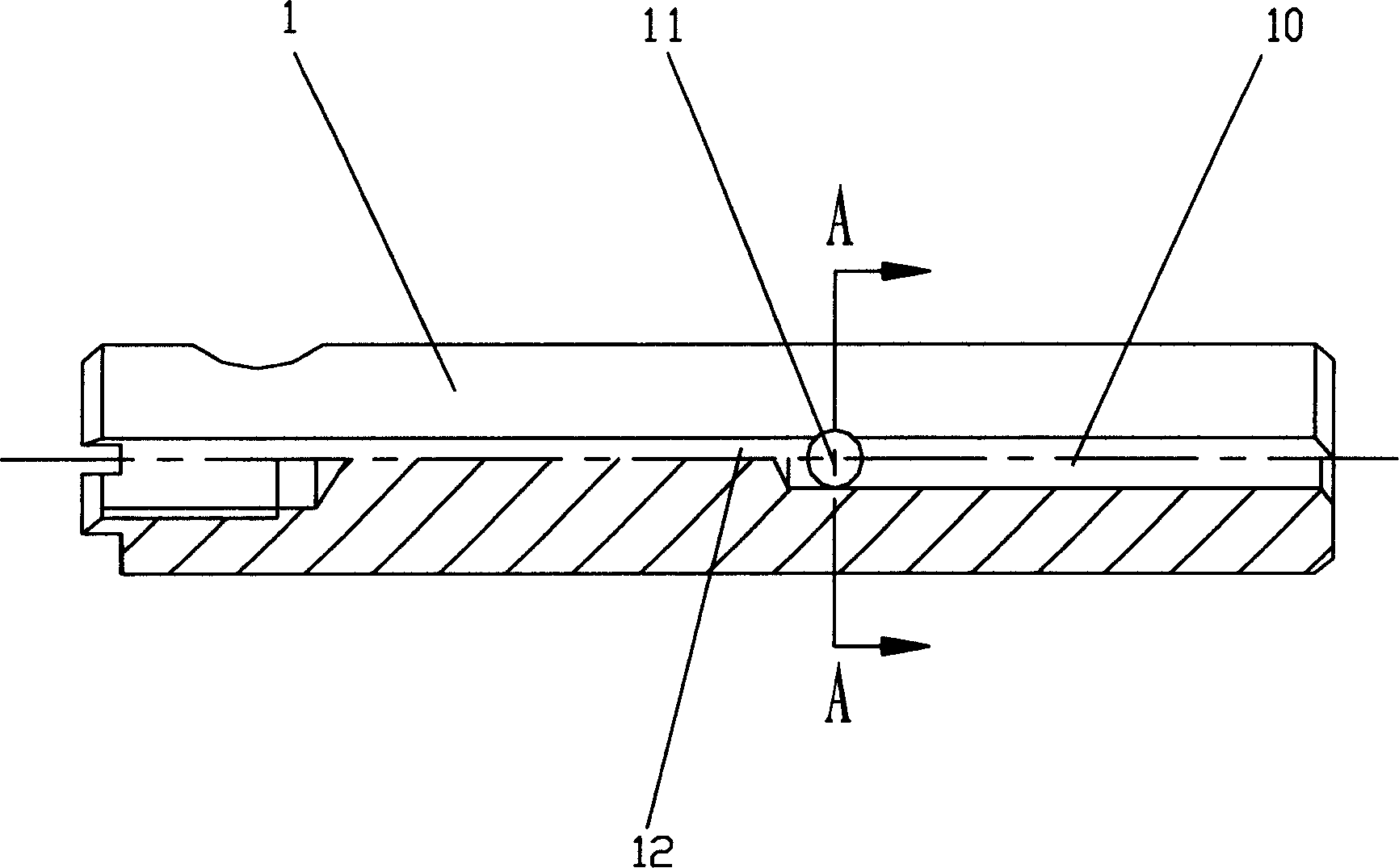 Air valve swinging arm shaft with oil pressure unloading plane